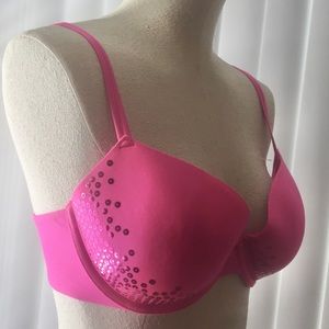 VICTORIA’S SECRET 34D FUCHSIA BRA PADS WORN SOME